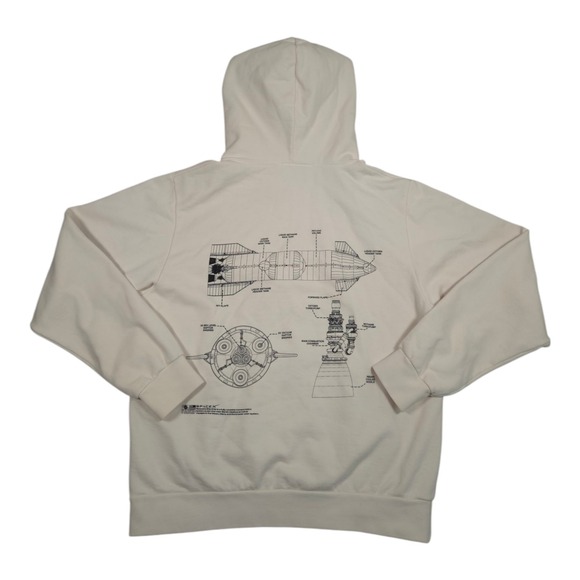 SpaceX Starship Schematic‎ Hoodie Mens Large